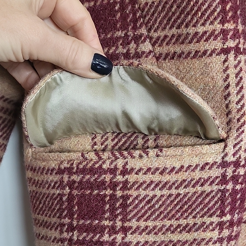 Isabel Marant Beige and Burgundy Plaid Blazer - Picture 4 of 13
